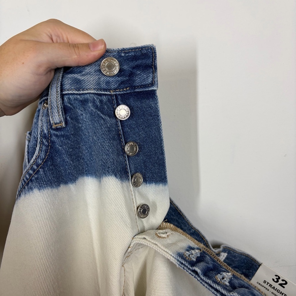 NWT Mango MNG High Rise Straight Leg Jean Size 32 or US 1 - Picture 7 of 11